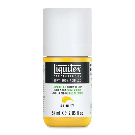 Liquitex Soft Body Artist Acrylic - Cadmium-Free Yellow Medium, 59 ml {1}