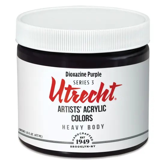 Utrecht Artists' Acrylic Paint - Dioxazine Purple, Pint {2}