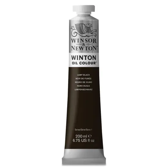 Winsor & Newton Winton Oil Color - Lamp Black, 200 ml tube {1}