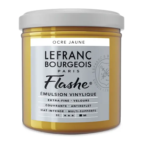 Lefranc & Bourgeois Flashe Vinyl Paint - Yellow Ochre, 125 ml jar {2}