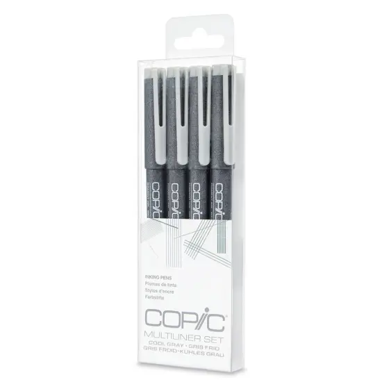Copic Multiliner Pen - Gray, Fine Nibs, Set of 4 {1}
