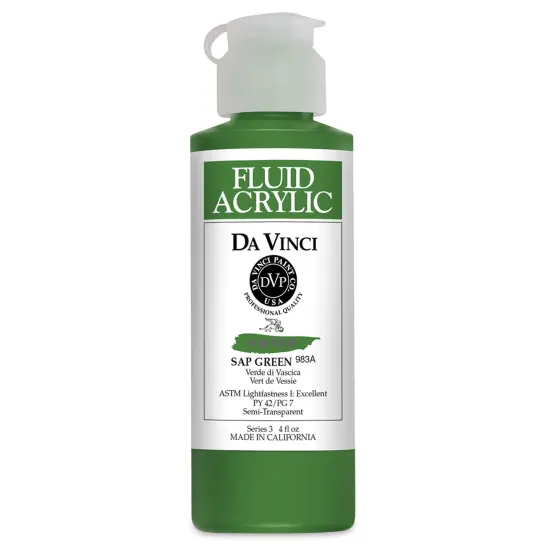 Da Vinci Fluid Acrylics - Sap Green, 4 oz bottle {1}