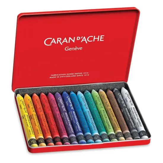 Caran d'Ache Neocolor II Aquarelle Artists' Pastel Set - Assorted Colors, Set of 15 {2}