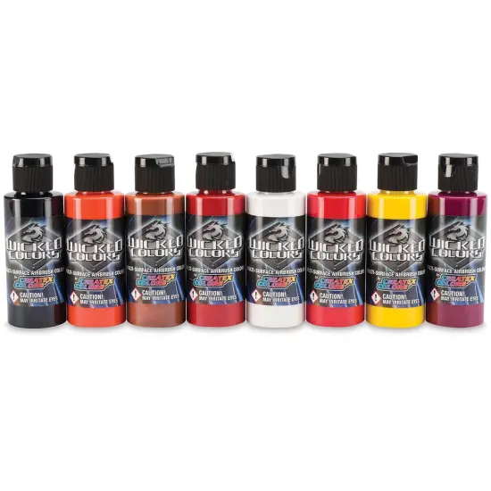 Createx Wicked Colors Airbrush Color - 2 oz, Set of 8, Kent Lind Warm {2}
