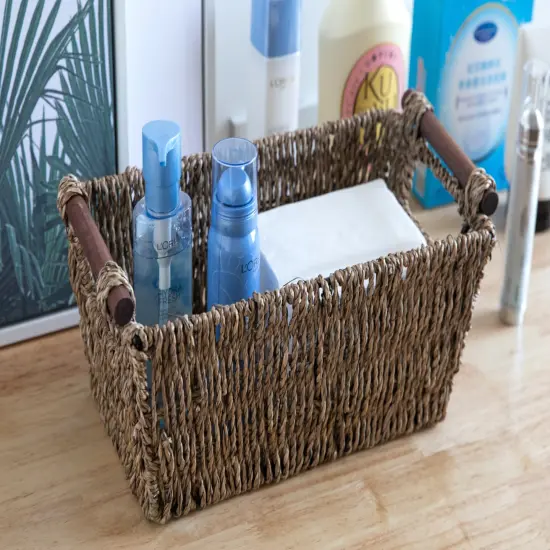 Seagrass Counter-Top Basket Great for Folded Paper Towel {2}