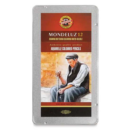 Koh-I-Noor Mondeluz Aquarelles Watercolor Pencil Set - Assorted Colors, Tin, Set of 12 {1}