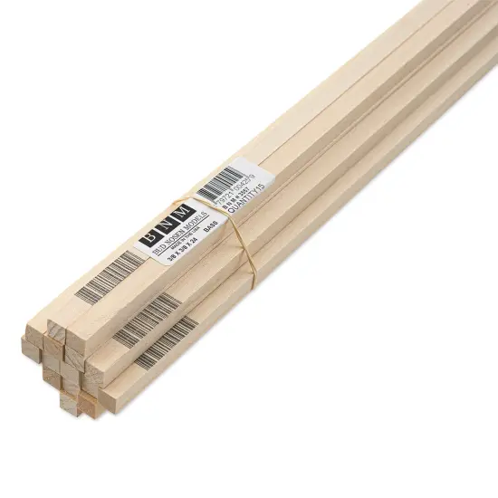 Bud Nosen Basswood Sticks - 3/8" x 3/8" x 24", 15 Sticks {1}
