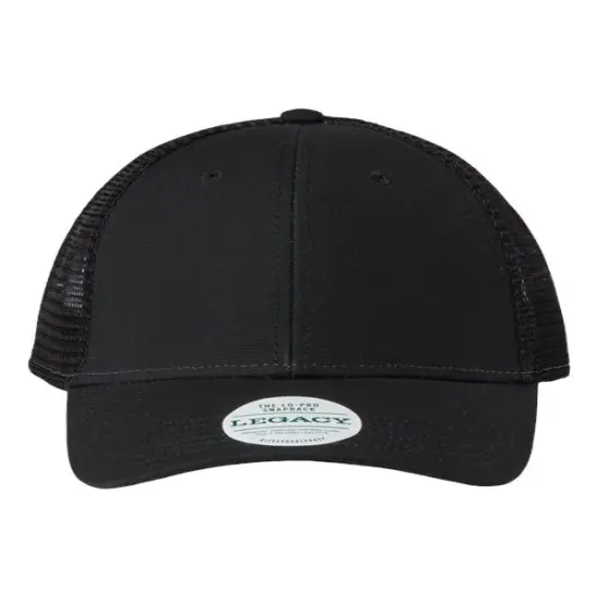 LEGACY&reg; Lo Pro Snapback Trucker Cap Heather Grey/ Black {3}