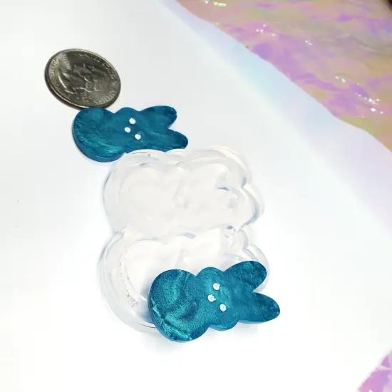 Peep Bunny Dangle Earring Mold (C12) {3}