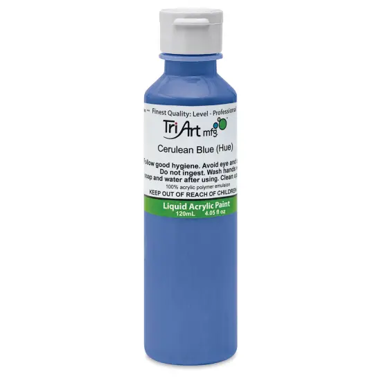 Tri-Art Liquid Artist Acrylics - Cerulean Blue Hue, 120 ml bottle {1}