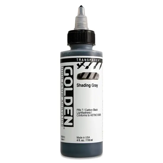 Golden High Flow Acrylics - Transparent Shading Gray, 4 oz bottle {2}