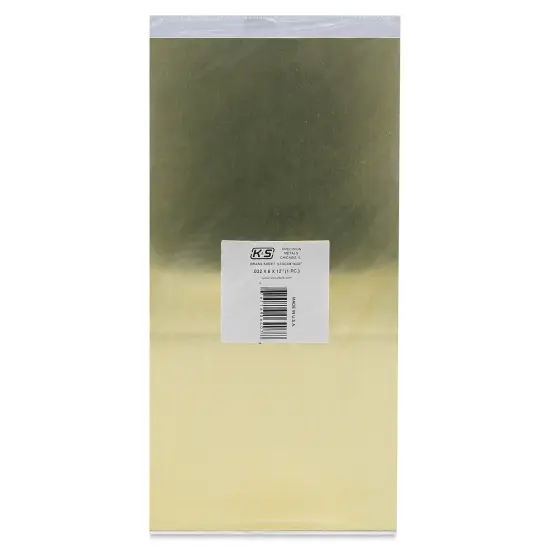 K&S Metal Sheets - Brass, 6" x 12", 0.032" Thick {1}