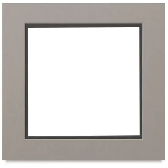 Crescent Select Conservation Solids Pre-Cut Double Mat - Gray/Dark Gray, 4 ply, 11" x 14" {1}