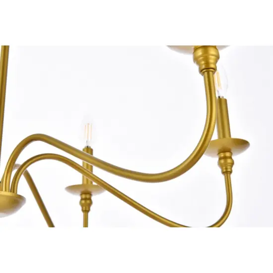 Rohan 30 inch chandelier in brass {6}