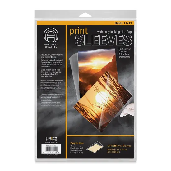 Lineco Digital Print Sleeve Pack - 11" x 17", Pkg of 25 {1}