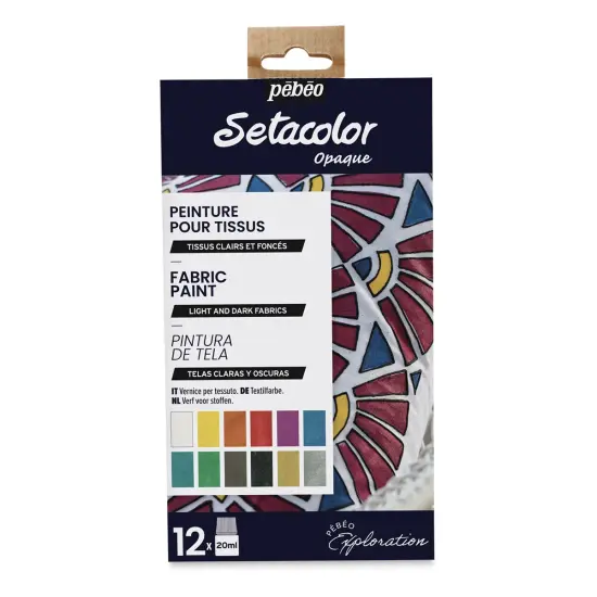 Pebeo Setacolor Fabric Paint - Shimmer, Assorted Colors, Set of 12 {1}