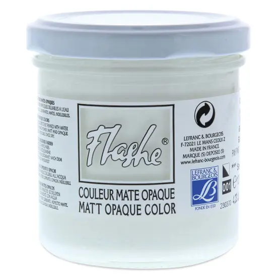 Lefranc & Bourgeois Flashe Vinyl Paint - White,125 ml jar {1}
