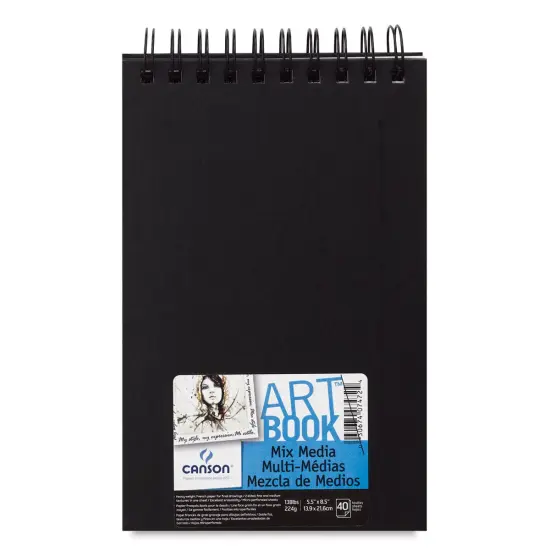 Canson Mix Media Spiral Bound Art Book - 10" x 7", Portrait, 40 Sheets {2}