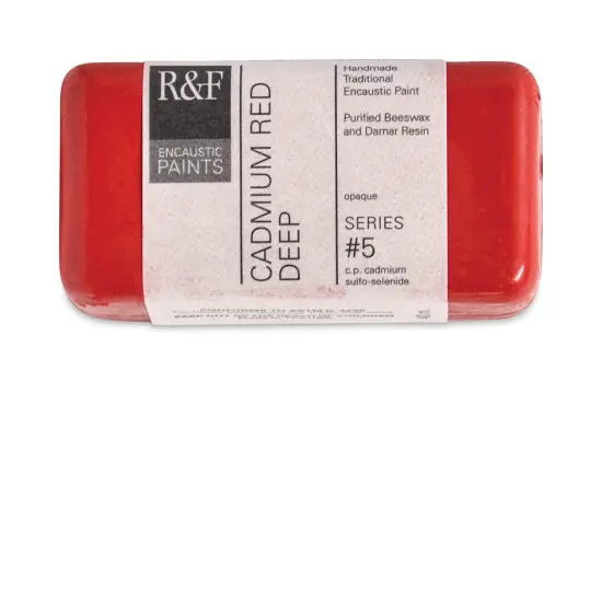 R&F Encaustic Paint Block - Cadmium Red Deep, 40 ml block {2}