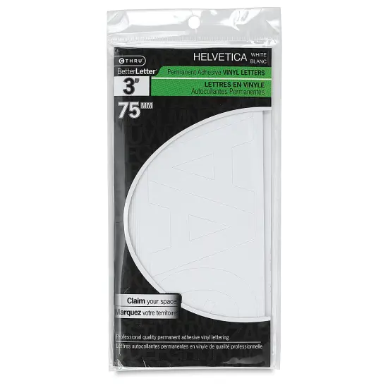 Westcott BetterLetter Self-Adhesive Vinyl Letters – 3” Permanent Letters, Helvetica, White {2}