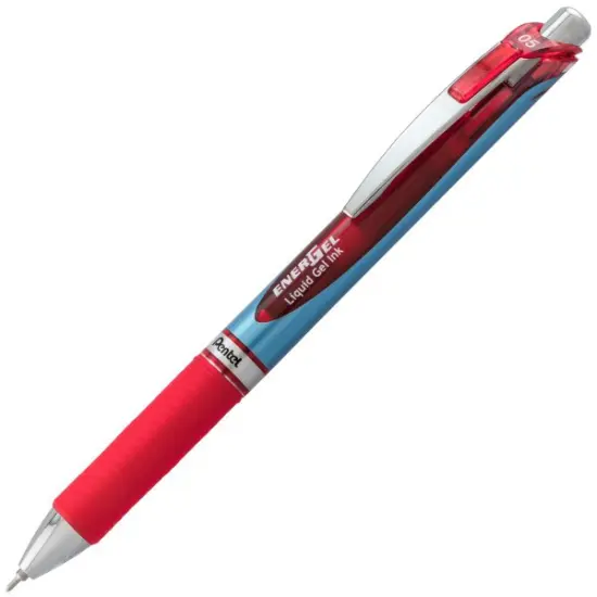 EnerGel RTX Retractable Liquid Gel Pen, (0.5mm) Needle Tip, Fine Line, Red Ink {1}