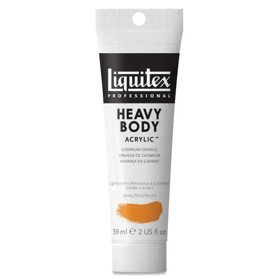 Liquitex Heavy Body Artist Acrylics - Cadmium Orange, 2 oz Tube {1}