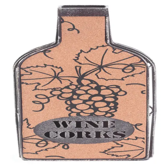 Vintage Metal Bottle Shaped Wine Cork Holder {4}
