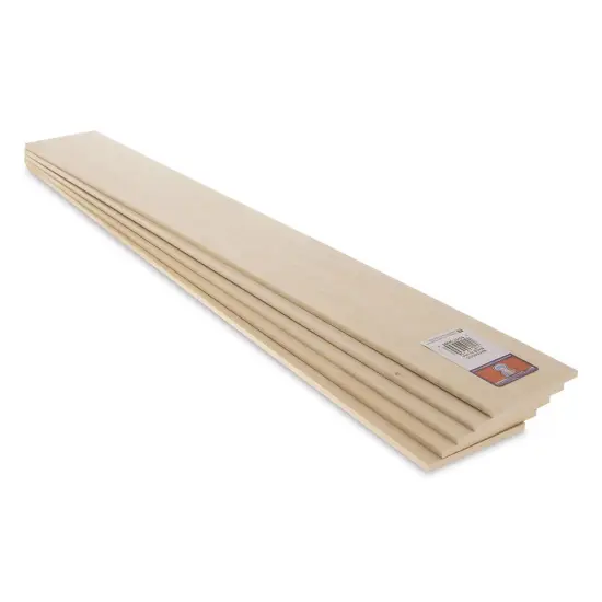 Midwest Products Basswood Sheets - 5 Pieces, 3/16" x 3" x 24" {1}