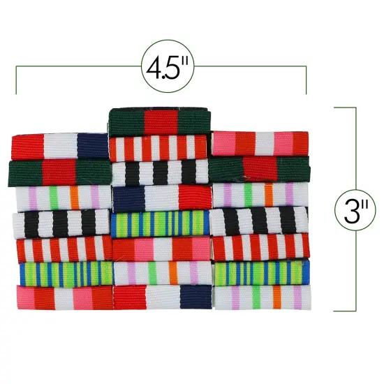 Military Combat Medal Ribbons - Pretend Army War Hero Costume Accessories Ribbon Medals Pins {5}