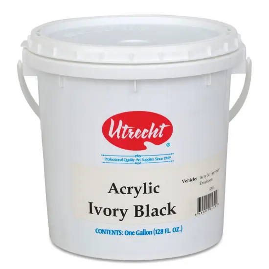 Utrecht Artists' Acrylic Paint - Ivory Black, Gallon {1}