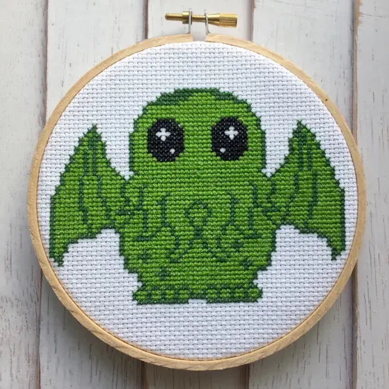 Cute Cthulhu Counted Cross Stitch DIY KIT Intermediate {1}