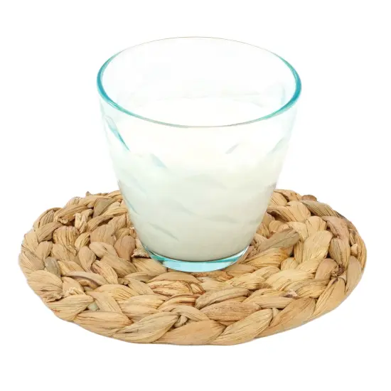 Set of 4 Decorative Round Natural Woven Handmade Water Hyacinth Placemats {1}