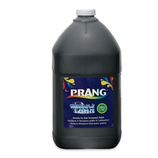 Prang Ready-To-Use Washable Tempera Paint - Black, Gallon {2}