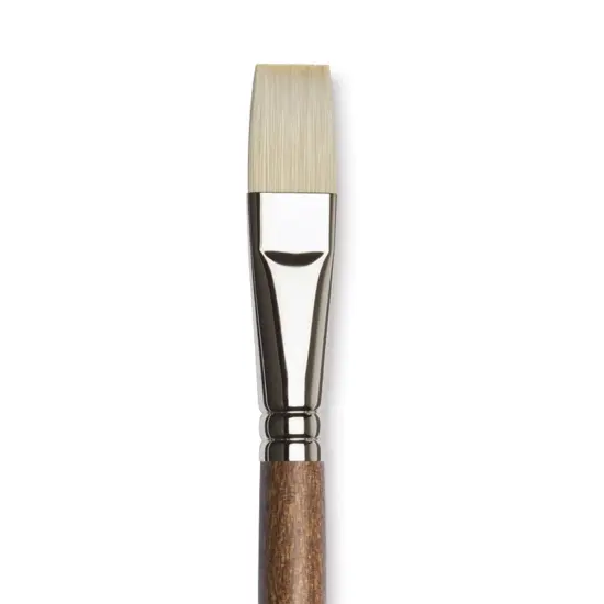 Winsor & Newton Artists' Oil Synthetic Hog Brush - Flat, Size 10, Long Handle {1}