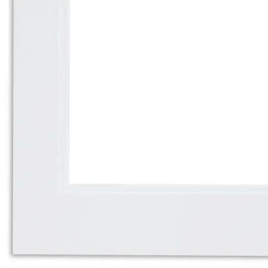 Crescent Select Conservation Solids Pre-Cut Double Mat - Vivid White/Vivid White, 4 ply, 11" x 14" {1}