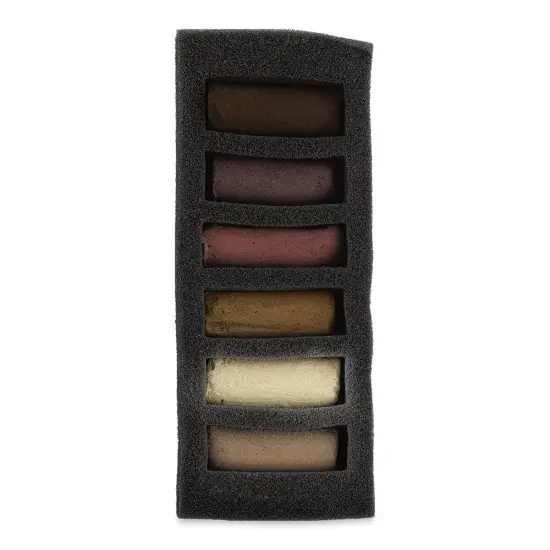 Sennelier Soft Pastels - Set of 6, Dark Skin Tones, Half-Sticks {1}