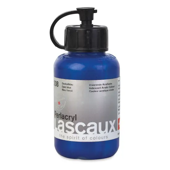Lascaux Perlacryl Iridescent Acrylics - Dark Blue, 85 ml bottle {1}