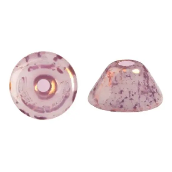 Konos Par Puca&reg; Czech glass bead, Frost Sweet Pink Bronze, 10 grams {1}