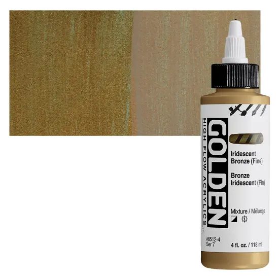 Golden High Flow Acrylics - Iridescent Bronze (Fine), 4 oz bottle {1}