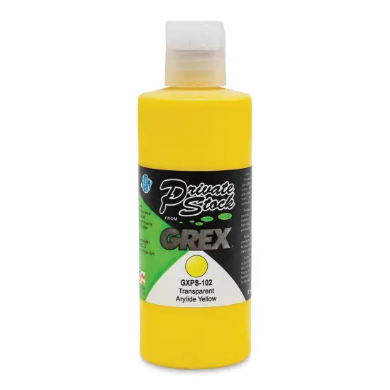 Grex Private Stock Airbrush Color - Transparent Arylide Yellow, 4 oz {1}