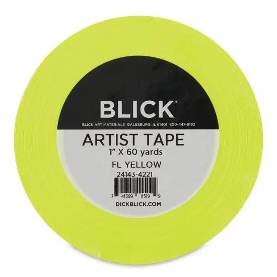 Blick Artist Tape - Fluorescent Yellow, 1" x 60 yds {1}