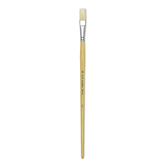 Blick Academic Bristle Brush - Flat, Long Handle, Size 16 {1}