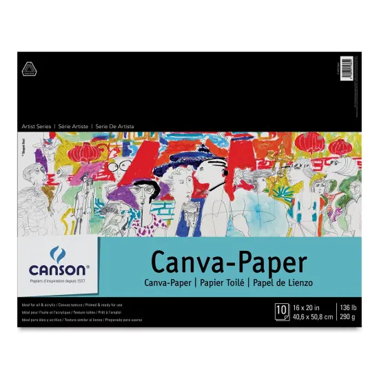 Canson Foundation Canva-Paper Pad - 16" x 20", White, 10 sheets {1}