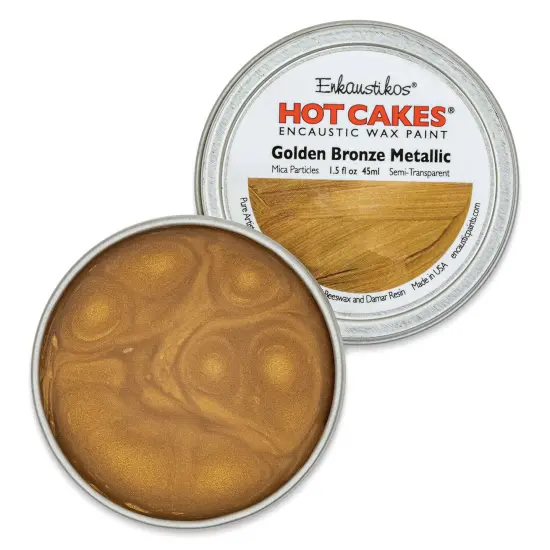 Enkaustikos Hot Cakes Encaustic Paint - Golden Bronze Metallic, 45 ml tin {1}