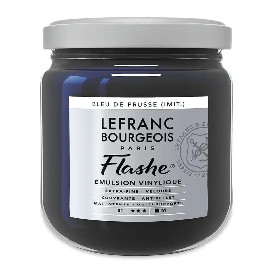 Lefranc & Bourgeois Flashe Vinyl Paint - Prussian Blue Hue, 400 ml jar {2}