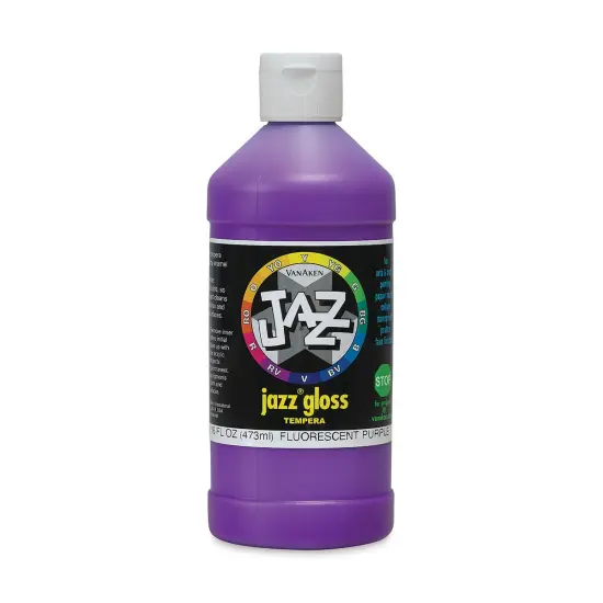 Jazz Gloss Tempera - Gloss, Fluorescent Purple, 16 oz bottle {1}