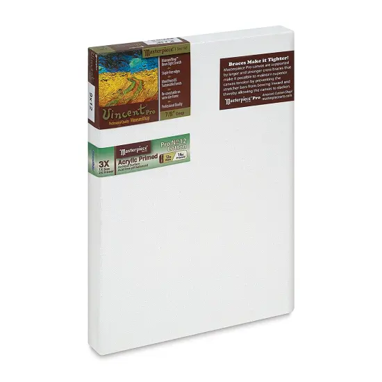 Masterpiece Vincent Pro Sausalito Cotton Canvas - 9" x 12", Acrylic Primed {2}