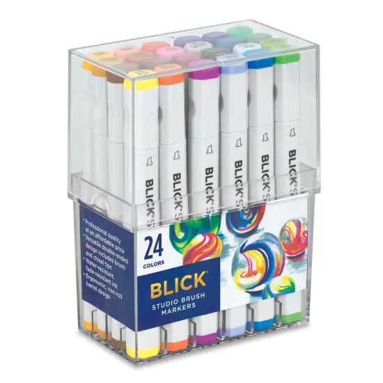 Blick Studio Brush Markers - Assorted Colors, Set of 24 {1}