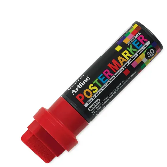 Artline Poster Markers - 30 mm Tip, Red {1}