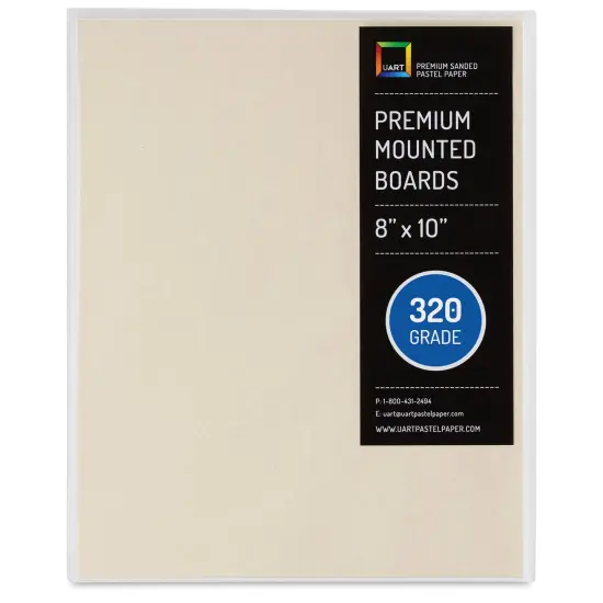 UArt Premium Sanded Pastel Paper Board - 8" x 10", Neutral, 320 Grit {1}